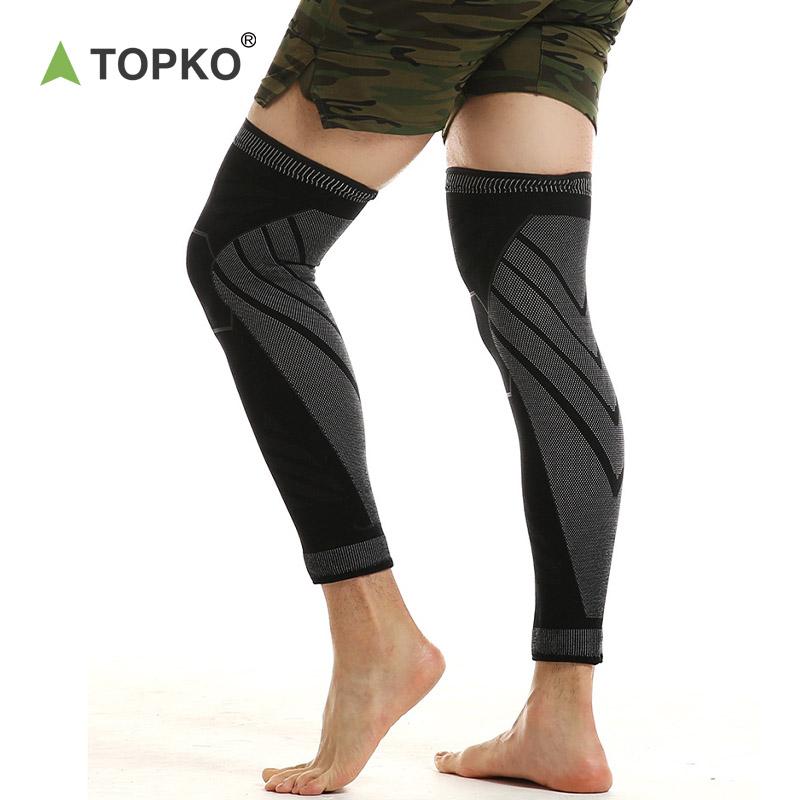 TOPKO Stocked Lengthen Winter protection Warm Non-slip Sports Knee Sleeves Pads Support Weightlifting Knee Wrap S чёрный