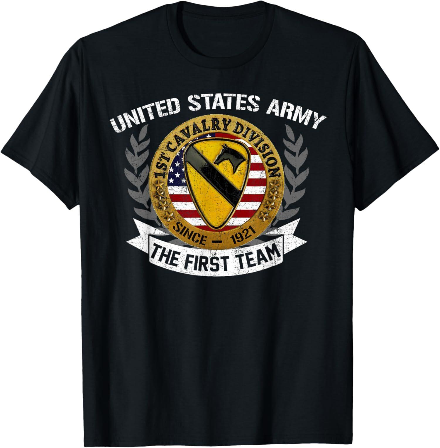 

New Limited 1st Air Cavalry Division, US Army Veteran Gifts T-Shirt Mens Womens Tees Top Tops Tee 2XL