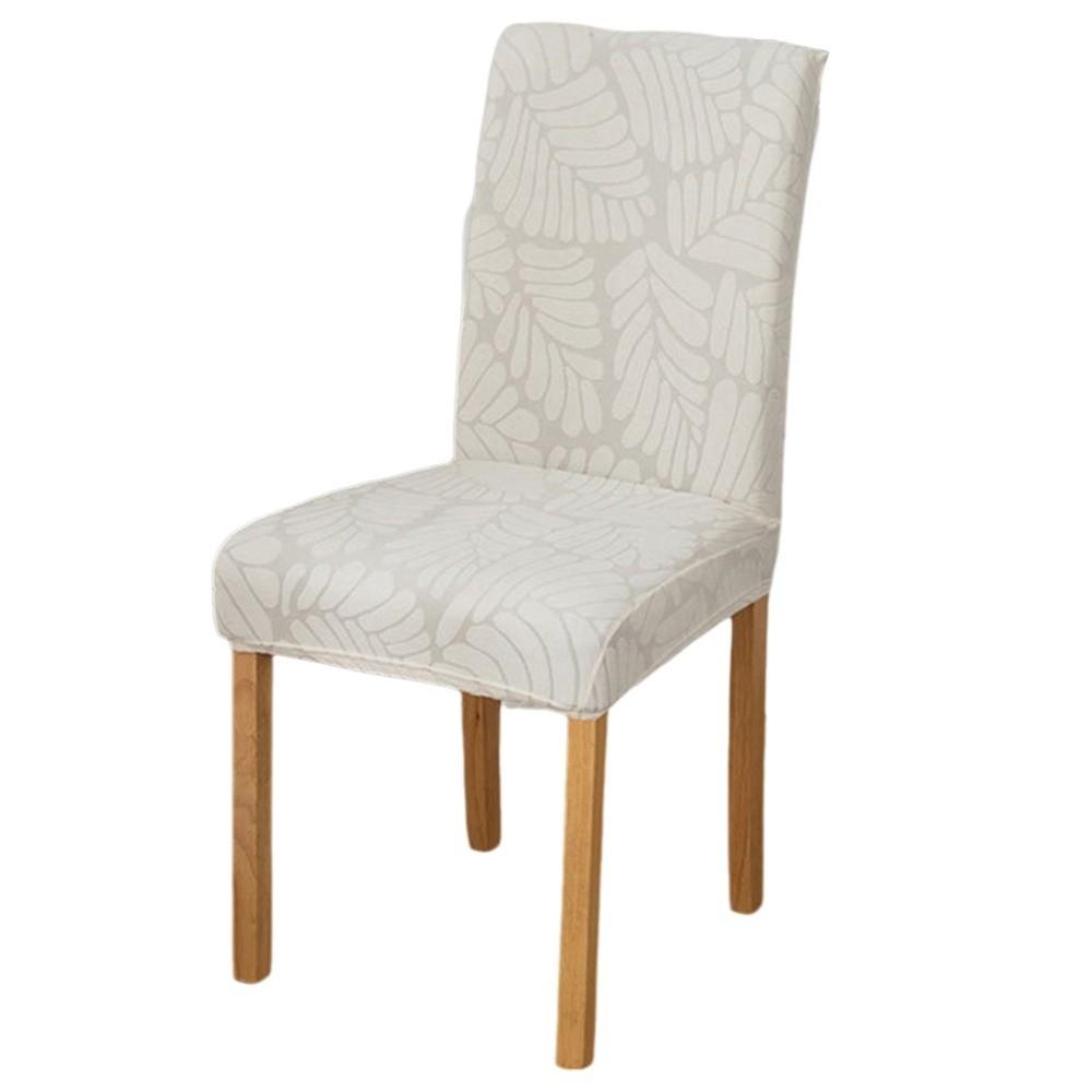 

New Elastic Stretch Dining Chair Cover Spandex Jacquard Chair Cushion Cover Waterproof Solid Color Seat Covers Home Dining бежевый