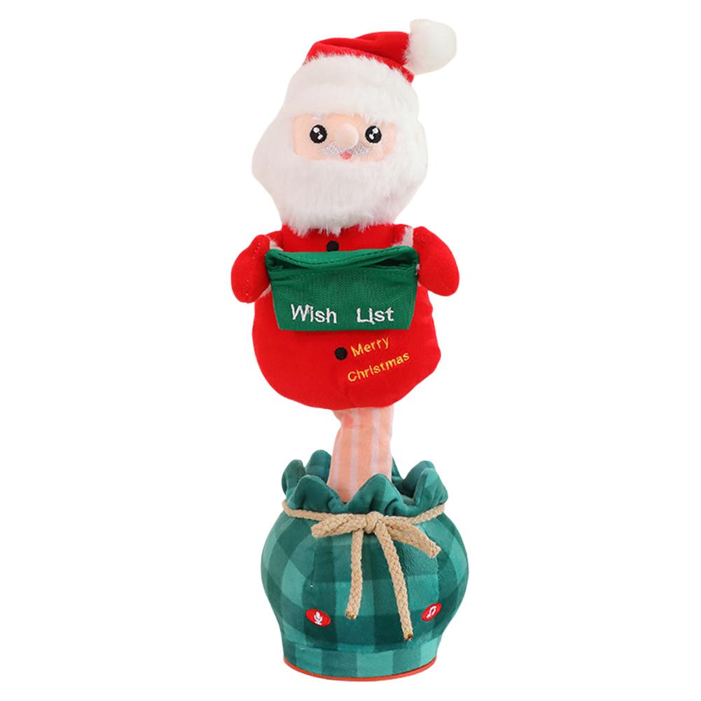 Pom de Crăciun/ Om de zăpadă/ Moș Crăciun Jucărie Vorbește Cântând Jucărie de Crăciun Papusa de pluș umplută Cadouri de Crăciun pentru familie, prieteni, copii mici