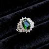 Elegant Diamond Jewelry Set: Necklace, Earrings, and Ring for Evening Gowns
