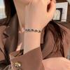 Natural Blue Water Jadeite Gourd Bracelet, Sterling Silver S925 National Tide Wind Burst, Exquisite High-end Chain, Light Luxury Valentine's Day Gift.