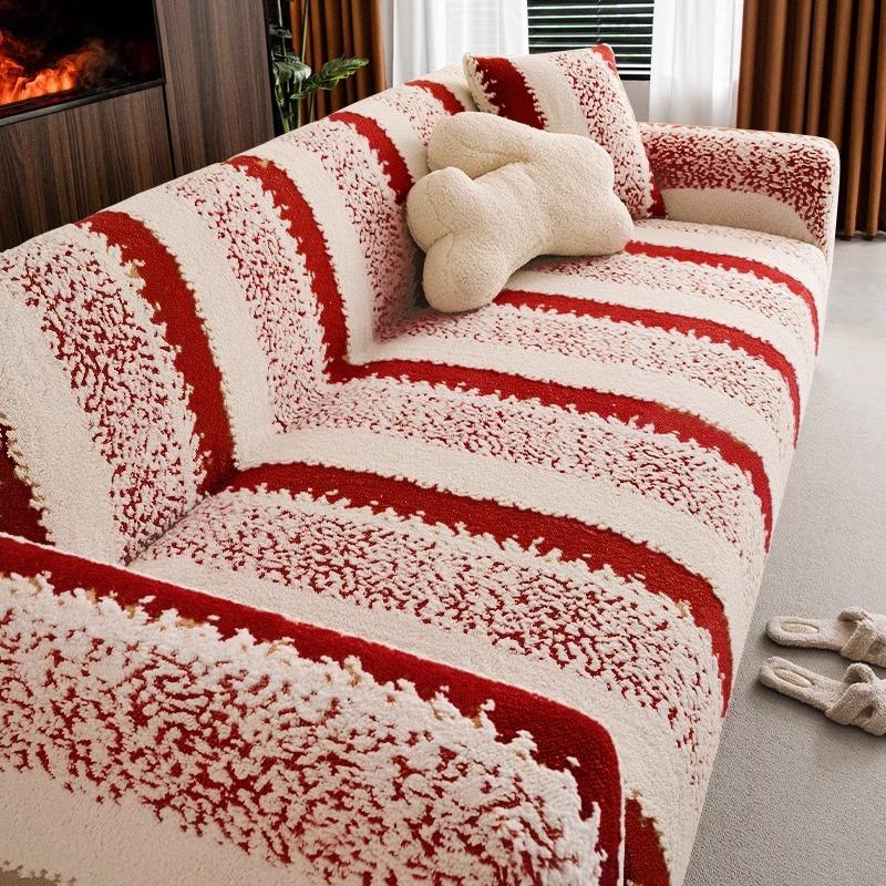 

Плюшевый чехол для дивана, Универсальный чехол «все включено», Новый всесезонный универсальный эластичный защитный чехол от царапин кошек 190-230cm красный