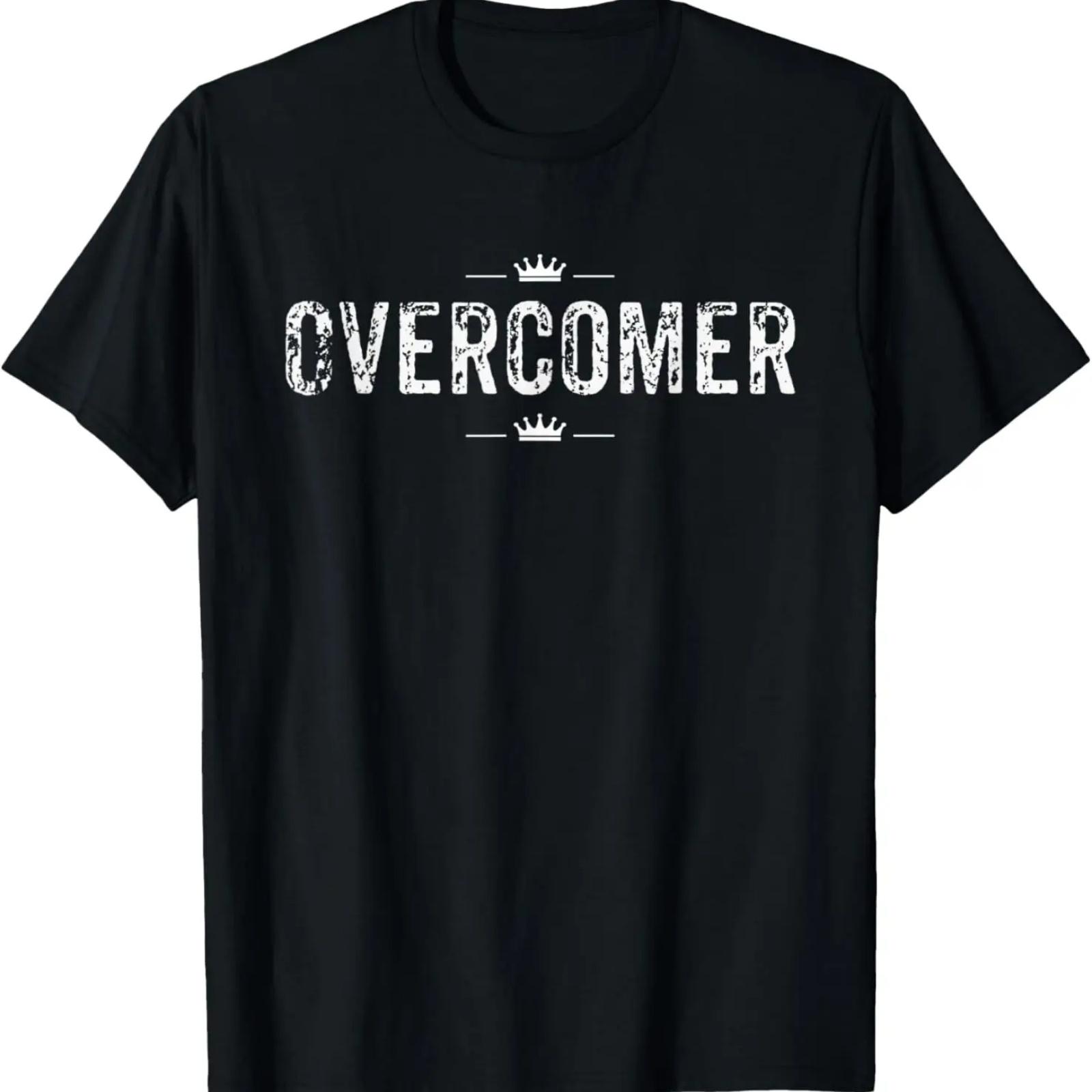 

Christian T-Shirt Overcomer Jesus T-Shirt XXXXXL чорний