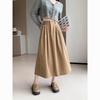 Vintage Harajuku Corduroy A Word Skirt Women Autumn Winter New 2024 New High Waist Midi Black Red Loose All-match Pleated Skirts