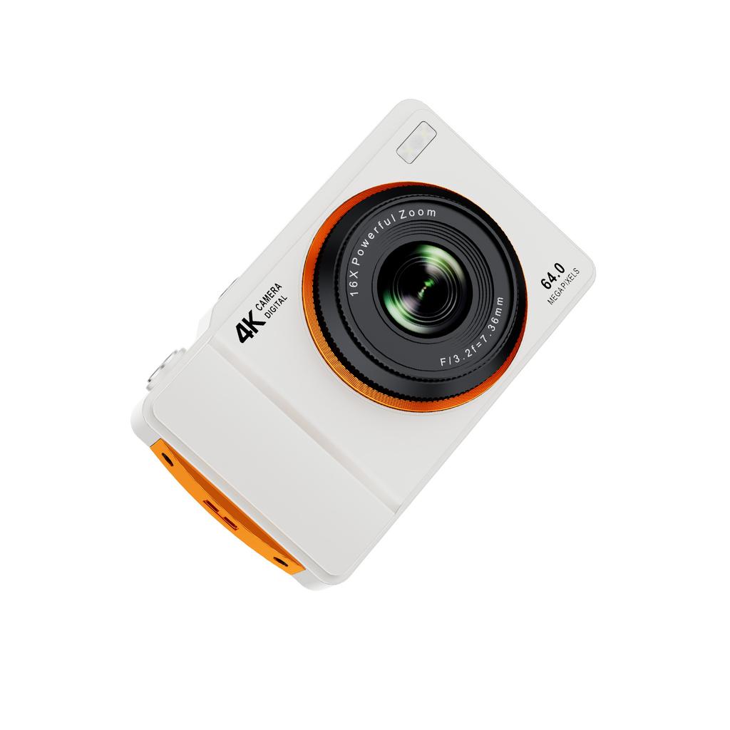 4K Digitalkamera 64MP 16-fach Zoom Tragbar Dual-Objektiv CCD mit 24-Zoll-Bildschirm für Studenten