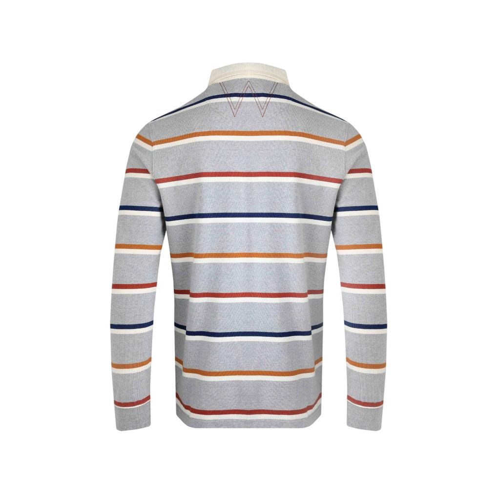 Weird Fish Herr Laxton Randig Ekologisk Långärmad Rugbyskjorta