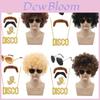 Stylish Punk Wig Set With Colorful Disco Glasses And Unique Necklace For Themed Parties