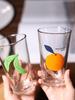 Cute Fruit Glass for Home, Small, Fresh, Transparent, Thickening Drinking Cup, Milk, Coffee, Juice Drink Glass, Commercial Round
