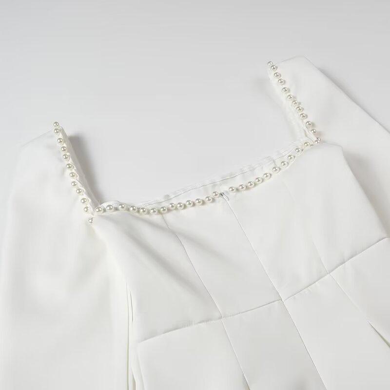 2024 Spring Women's Square Neck A-Line Dress