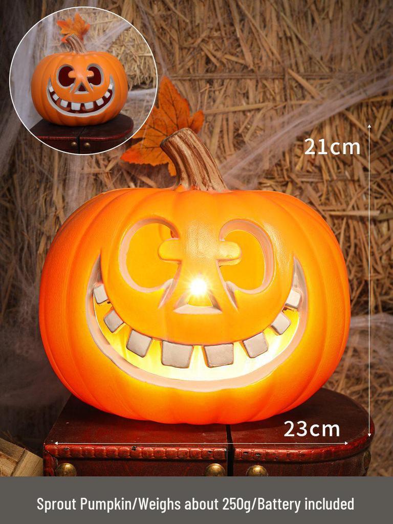 Luminous Halloween Pumpkin Lantern Decoration - Large Outdoor Display for Shopping Malls and Events