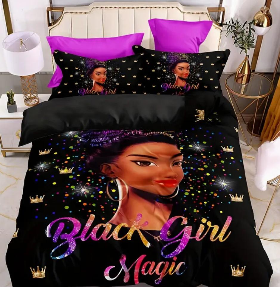 

Bedding Digital Printing Three-Piece Set Cartoon Girl Pattern Printing Quilt Cover Home Textile Batch 70 * 133