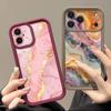 Colorful Marble Case For iPhone 17 Pro Max Case iPhone 16 15 14 13 Pro Max 11 17e 16e Shockproof Bumper Soft Silicone Phone Cover Cases