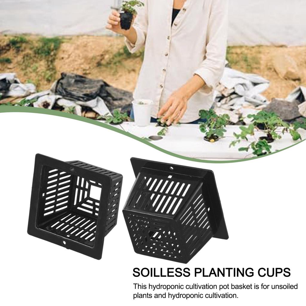 10 Pack of Plastic Net Pots for Efficient Aeration In Aquaponic Gardening