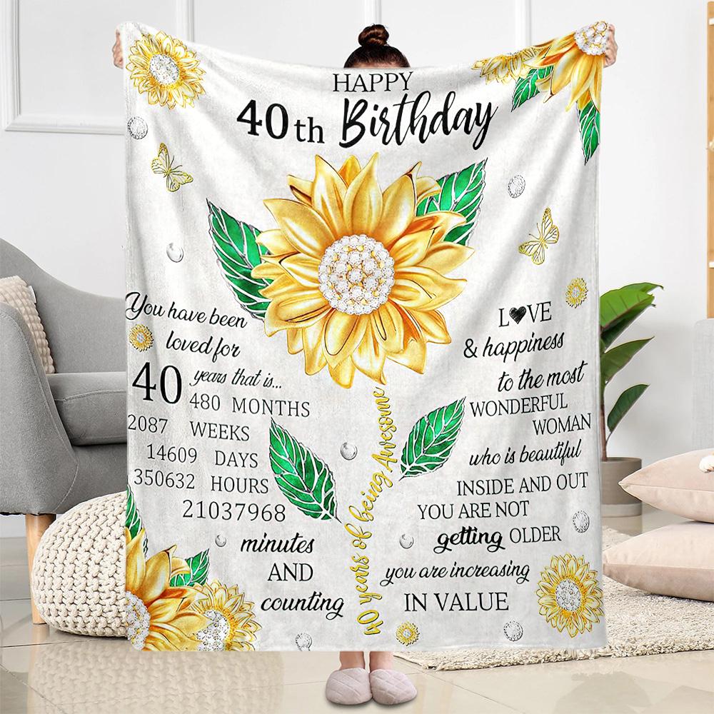 Fifty Fabulous Milestones flannel,Lightweight,Flannel Blanket,Comfortable Blanket, Sofa Blanket, gift blankets,Holiday gift blanket Blankets