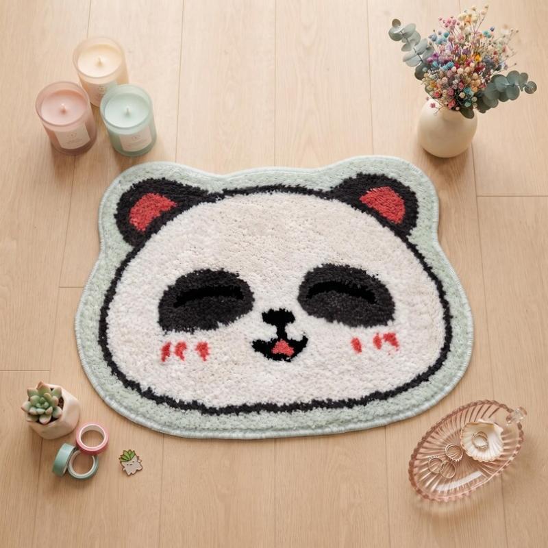 Cartoon Animal Irregular Shaped Rug Non Slip Absorbent Bathroom Mat Living Room Bedroom Entryway Doormat Home Decor
