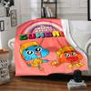 1pc The Amazing World of Gumball Cozy Print Blanket Lightweight Warm Flannel Throw Blanket For Sofa, Bed, Living Room