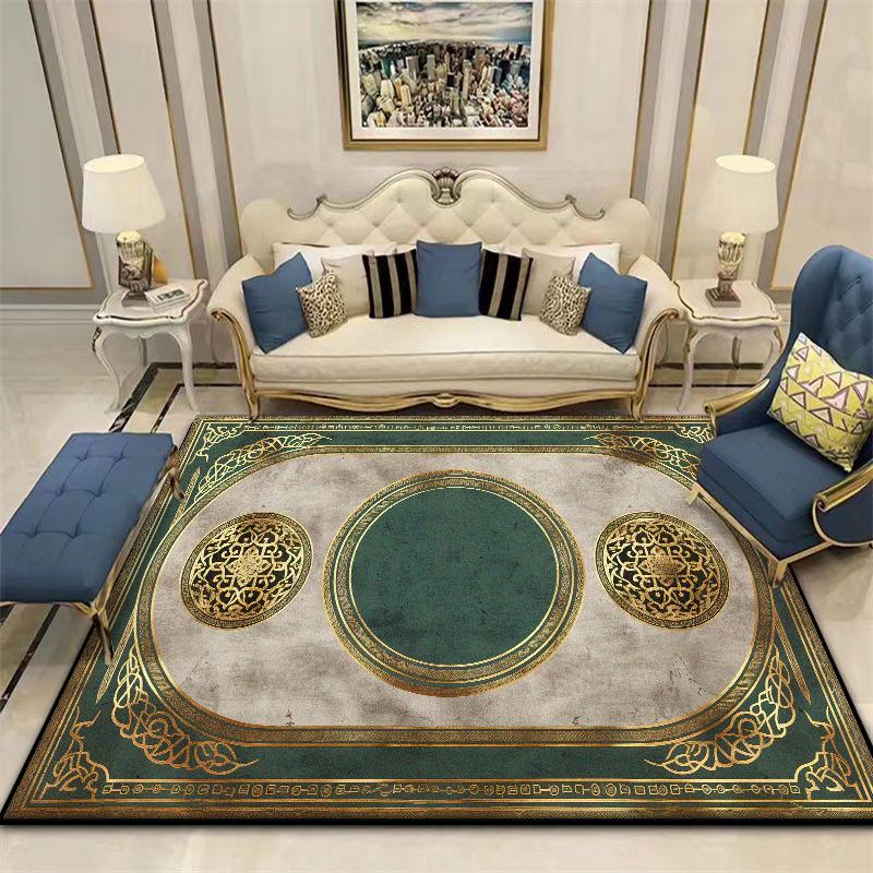 Tapijt in Boheemse stijl Woonkamer Antislip Opvouwbaar Groot Kamerkleed Gemakkelijk Schoonmaken Salontafelmat Machinewasbaar Aanpasbaar