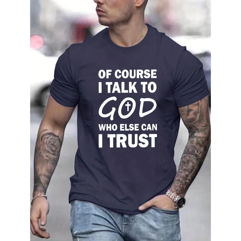 Talk To God Jesus T Shirt  Print Tees for Casual Short Sleeve  for Summer Spring Fall Oversized Tops As Gifts