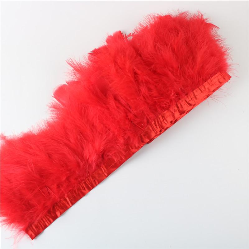 Feather2 Meter Fluffy Marabou Feathers Trim Fringe Wedding Dress Turkey Feather Ribbon Plumes Carnival Accessories Decorative Crafts