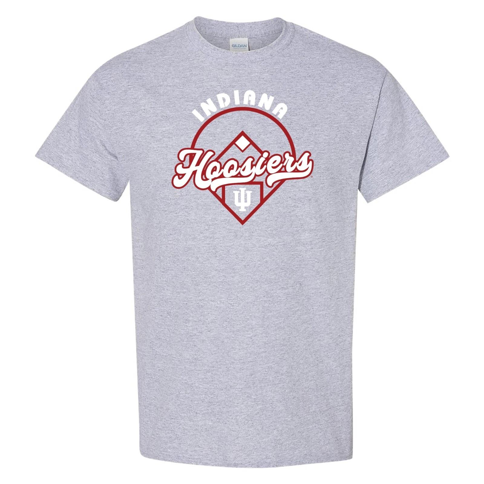 Indiana Hoosiers Baseball Field - NCAA University T-Shirt - Sport Grey S