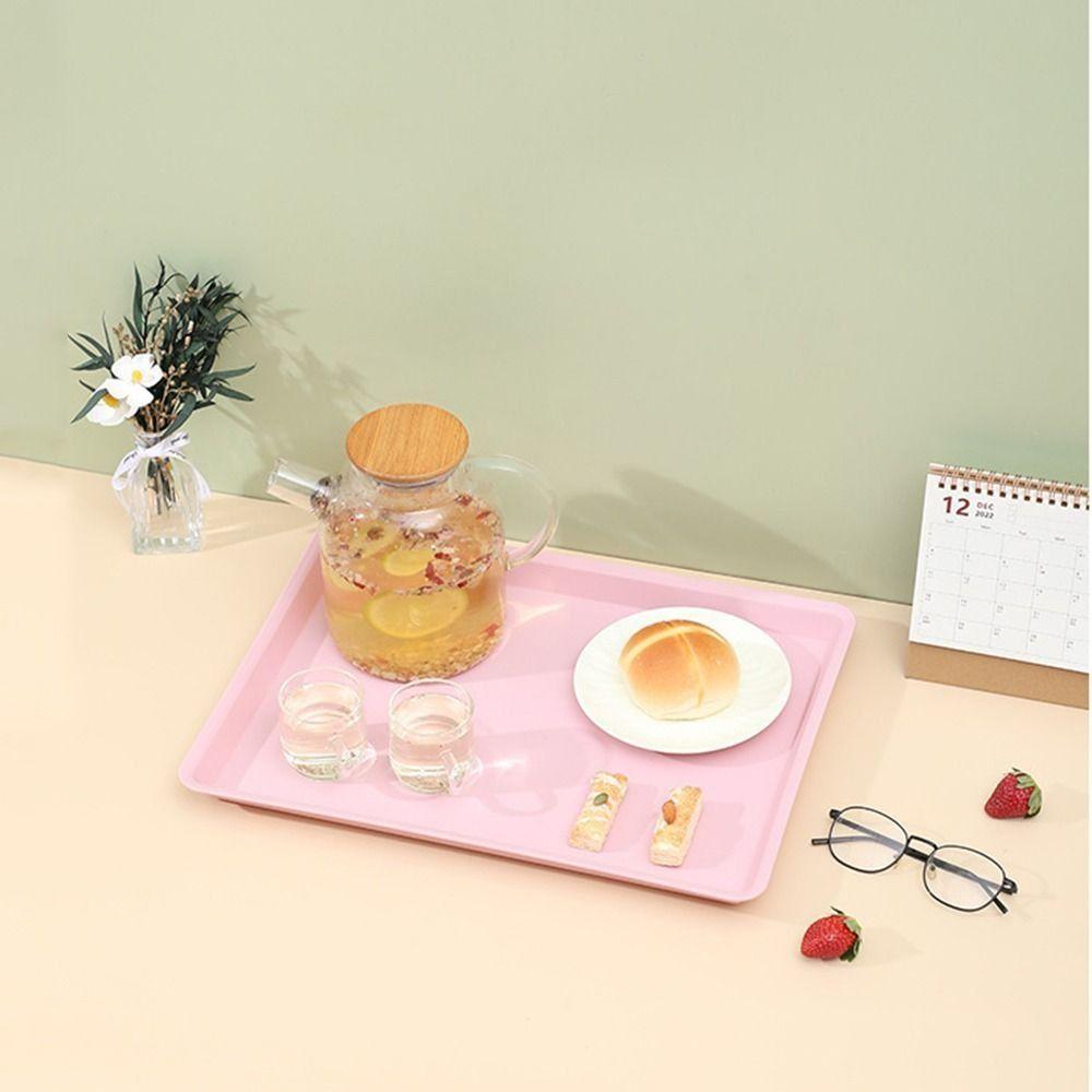 2 Packs Plastic Rectangular  Cafeteria Tray Non-Slip Fast Food Trays  Restaurant