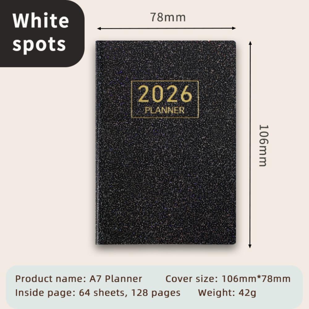 High Quality A7 2026 Agenda Book Pocket with Calendar Appointment Book Notebooks School Office