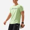 Li Ning Fitness Series Logo Letter Round Neck Comfortable Versatile Quick-Dry Short Sleeve T-Shirt Men Tops Laurel-Green ATSU021-8