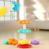Rainbow Nesting Stacking Toy - Musical Turret Rings for Babies 1-3 Years, Montessori Early Learning Puzzle & Sensory Infant Toy