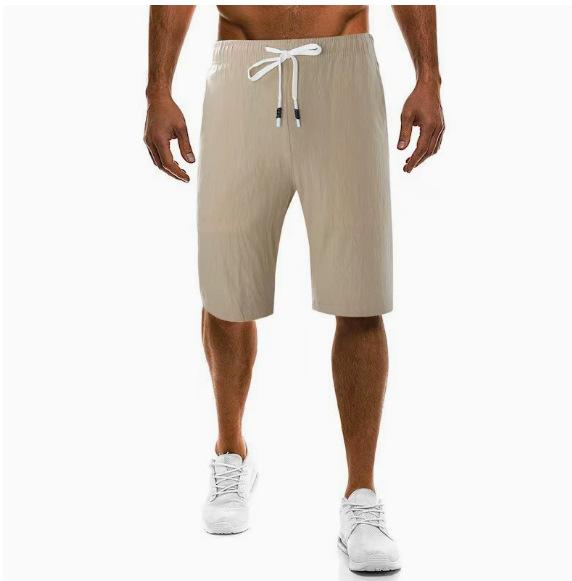 Linen pants men's summer thin breathable new middle-aged and young cotton and linen wide-leg casual trousers large size