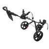 3 Wheel Folding Push Cart Portable Scorecard Holder Sports Bag Push Cart with Foot Brake Adjustable Buckle for Ball Tee
