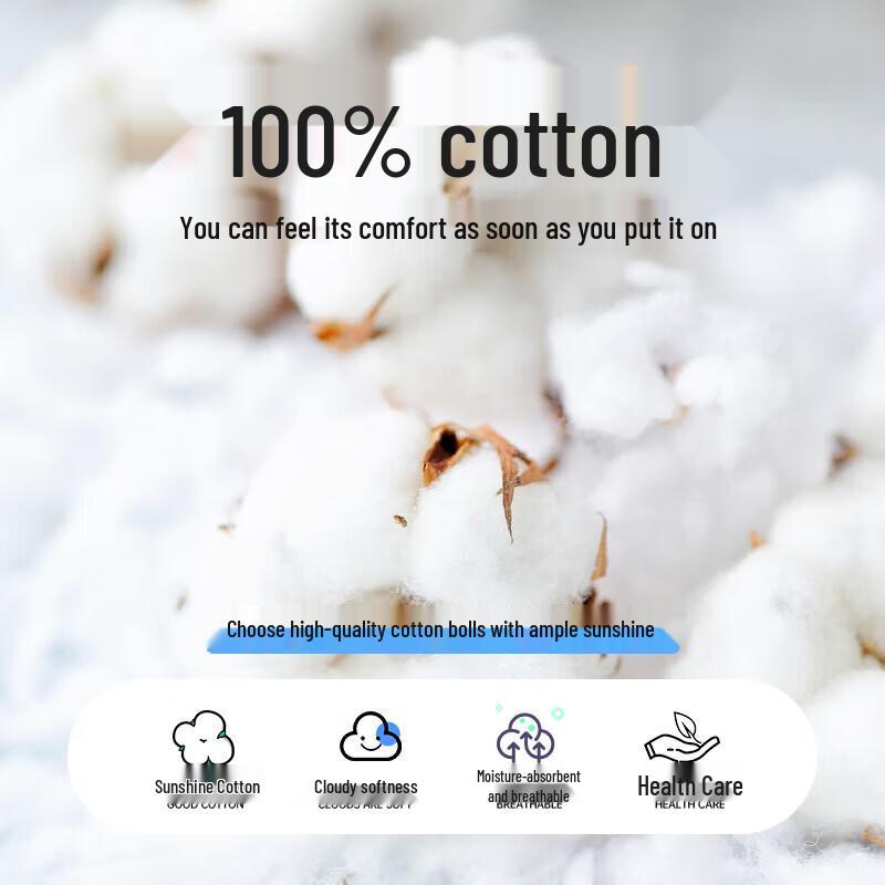 Yiershuang Men's Premium 100% Cotton Round Neck T-shirt