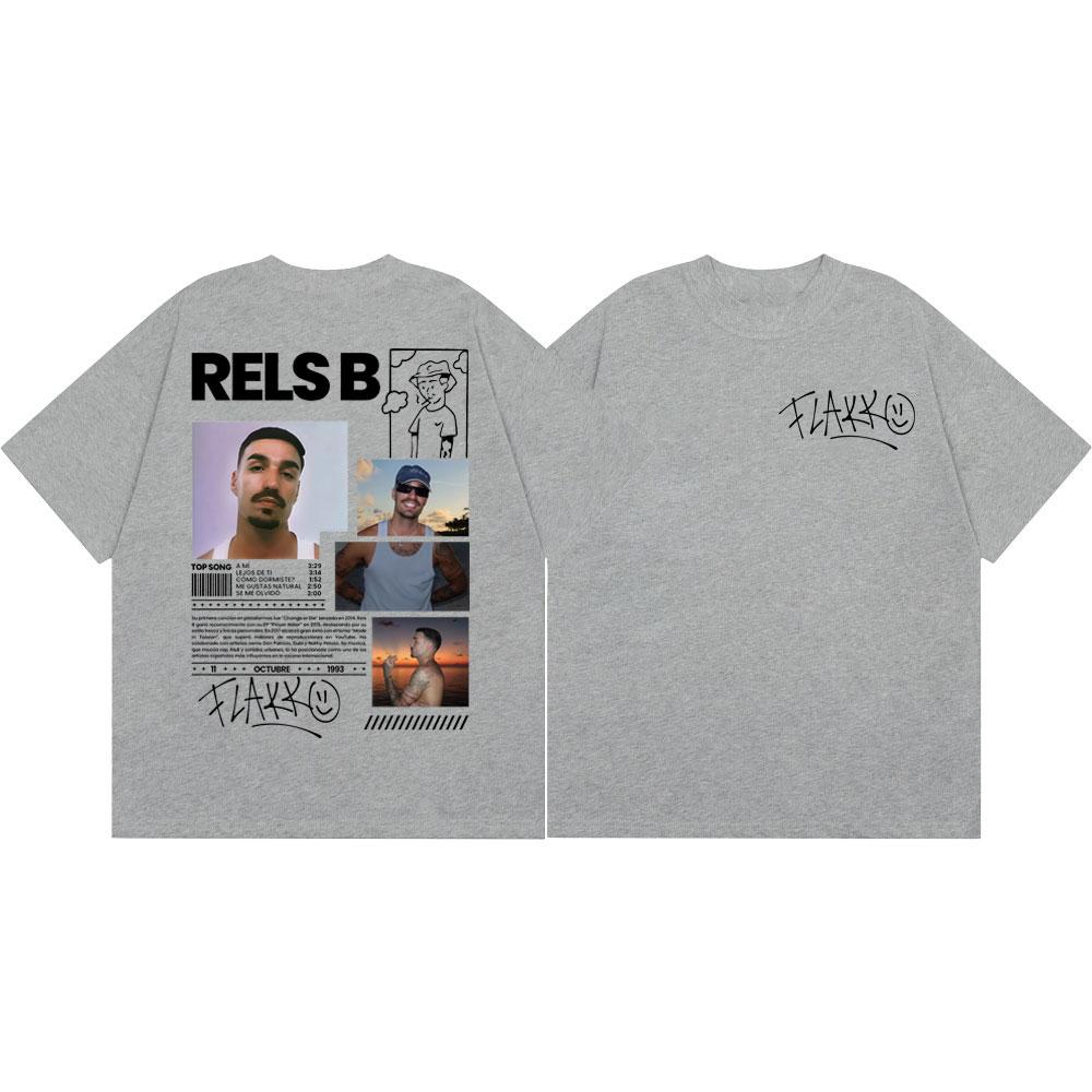 Rapper Rels B Album Merch Tshirt Unisex Unisex Clothing Hip Hop Fashion Short Sleeve Tshirts High Quality Cotton Oversized T Shirt