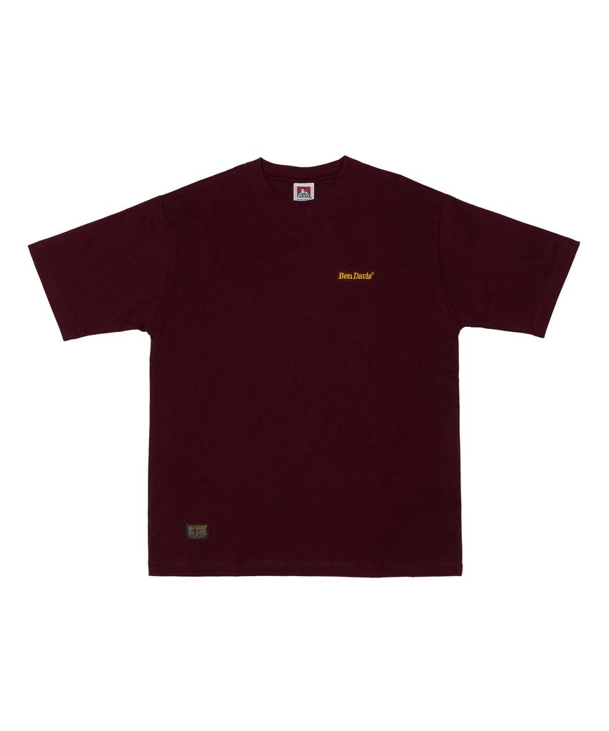 BEN DAVIS White Label Embroidered T-Shirt Wine