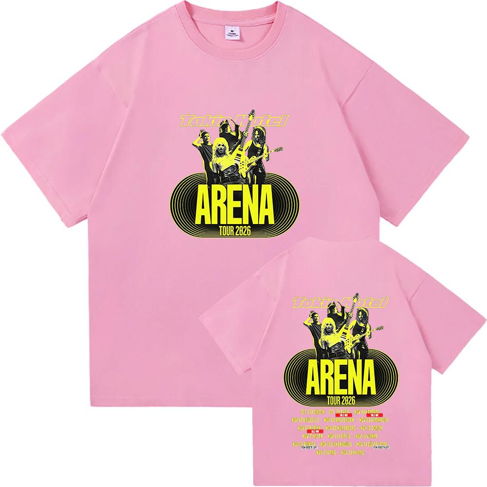 Rock Band Tokio Hotel Arena Tour 2026 Merch Magliette Unisex Moda Unisex Maglietta a Maniche Corte Vintage Magliette in Cotone di Alta Qualità