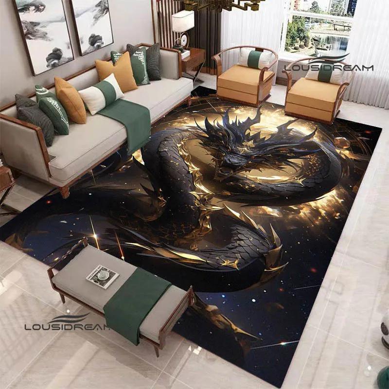 3D Retro dragon printed carpet kitchen mats Non -slip carpet outdoor carpets area rug bedroom decor birthday gift
