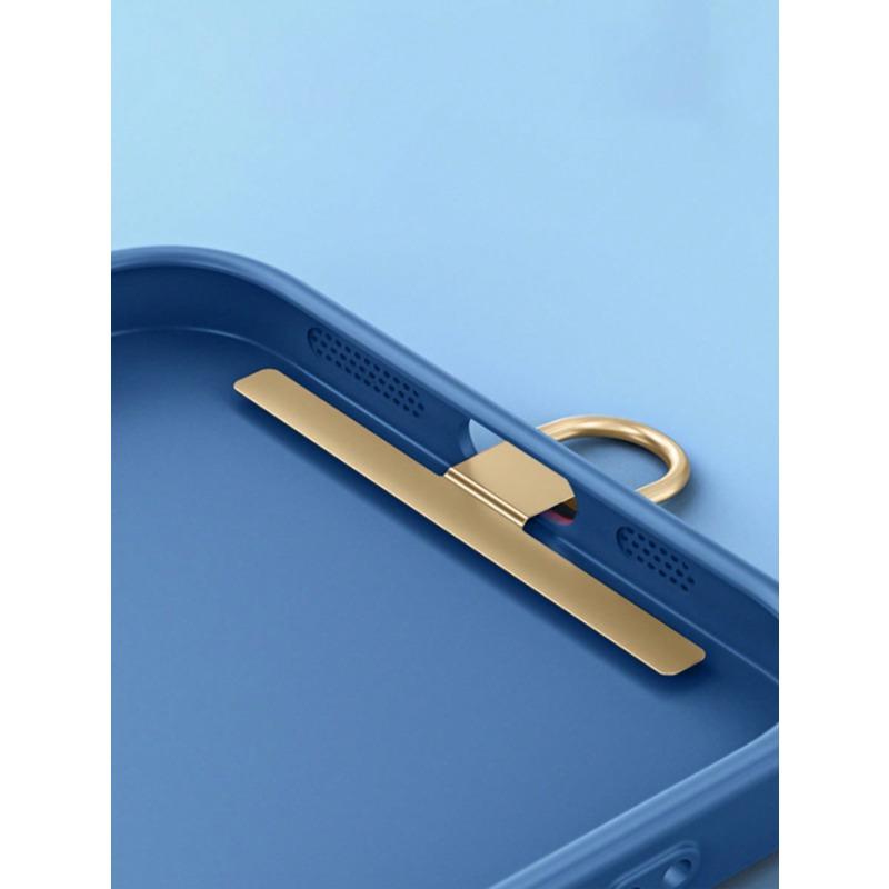 1pcs Universal Mobile Phone Lanyard Patch Metal Safety Ultra-Thin Strap Accessories Stainless Steel Clip Prevent Loss Phone Lanyard Patch Clip