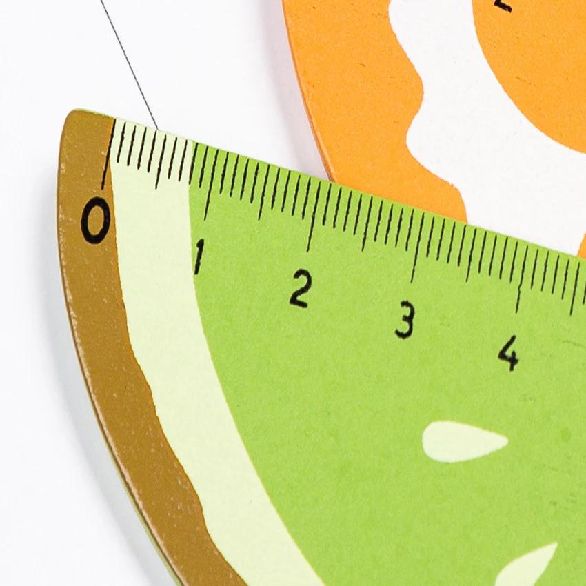 1pcs/lot Kawaii Cartoon Fruit Orange Lemon Kiwi Wooden Straight Rulers Drawing Tool Stationery Gift School Supplies 15cm