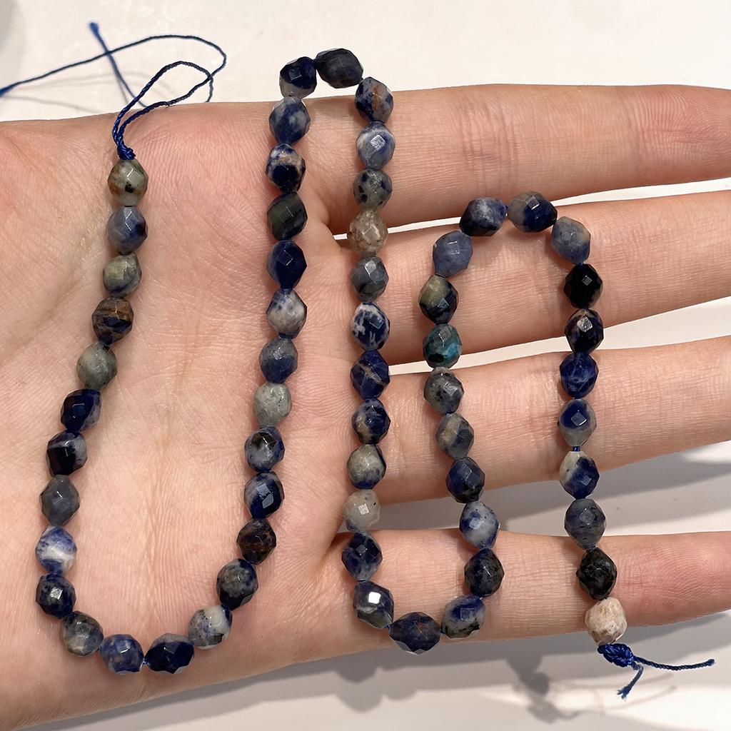 1 Strand Natural Stone Faceted Rondelle Beads 6.5×7.5mm, 38cm Loose Gemstone Beads For DIY Bracelet Necklace Jewelry Making
