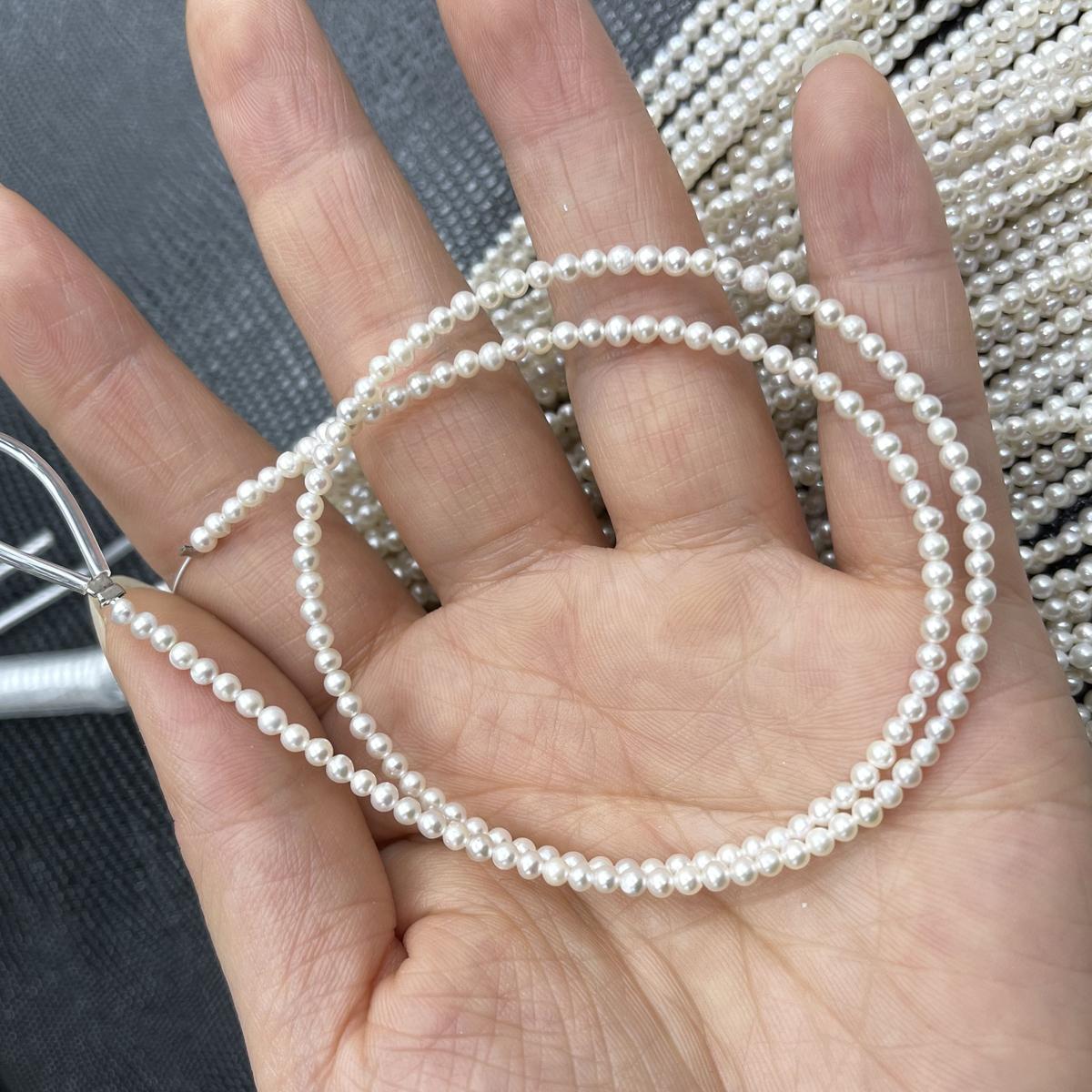 

1 нить, мелкий жемчуг, 2,8-3,2 мм, белые натуральные пресноводные жемчужные бусины для изготовления ювелирных изделий, DIY ожерелья, браслета, аксессуары, свадебный подарок 36 см 1String/2.8-3.2mm-36cm белый