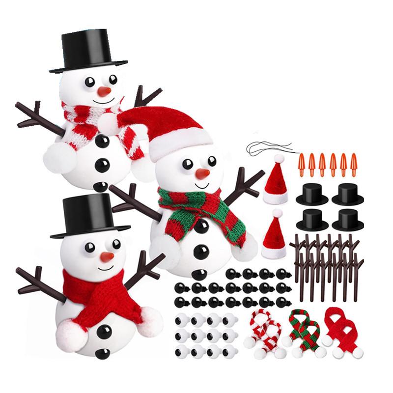 Children's DIY Snowman Kit - Winter Party Craft with Christmas Hat & Stocking