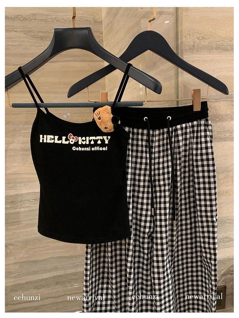 Amerikanisches Retro-Damen-Schlankheits-Süßes Buchstaben-Camisole