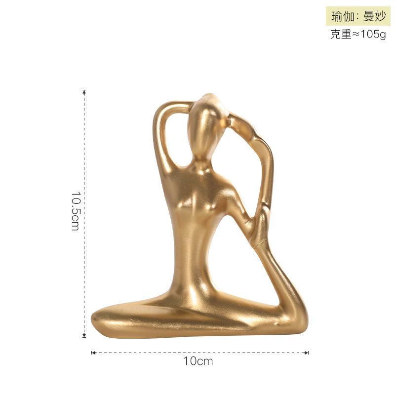 Sculpture Home Decor Abstract Art Yoga Poses resin Figurine Lady Figure Statue Study Office Yoga Studio Ornaments Decorations