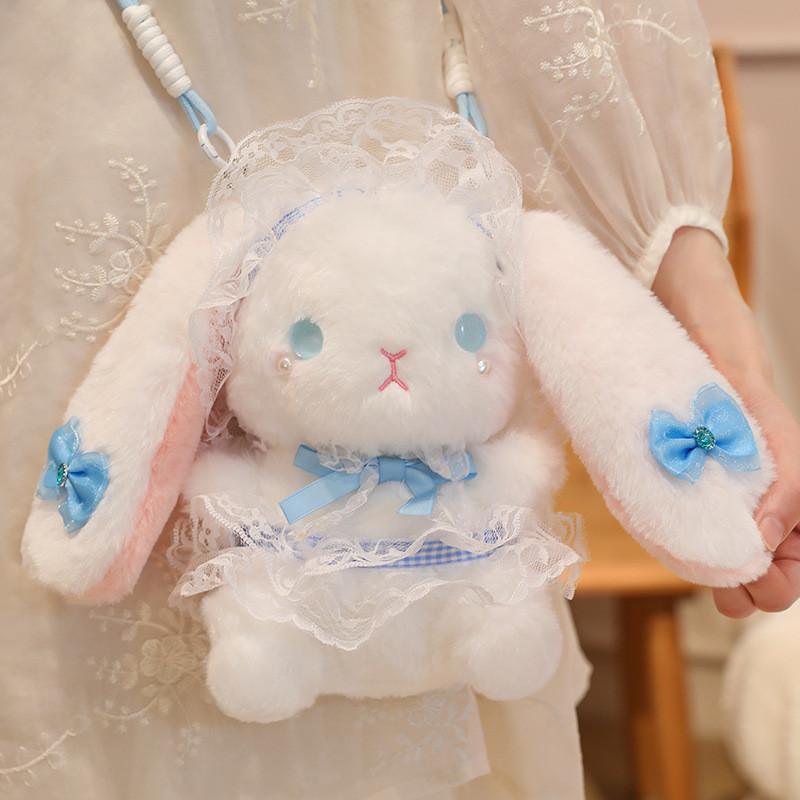 Plush Toy Rabbit Bags Backpack Cartoon Animal Style Girls Party Wear Casual