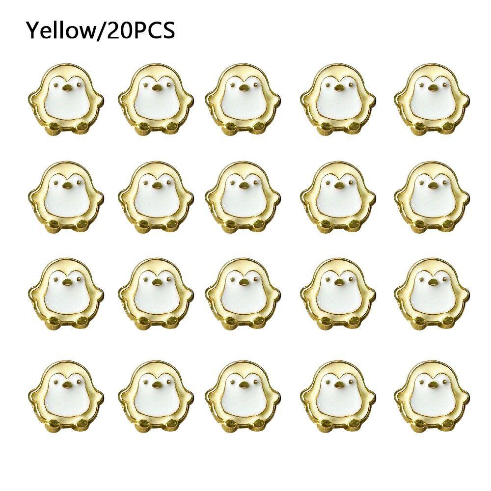 20pcs Mini Doll Penguin Buttons 8mm Doll Shoes Buckles Coat Buckles  1/6 Doll Clothes Accessories