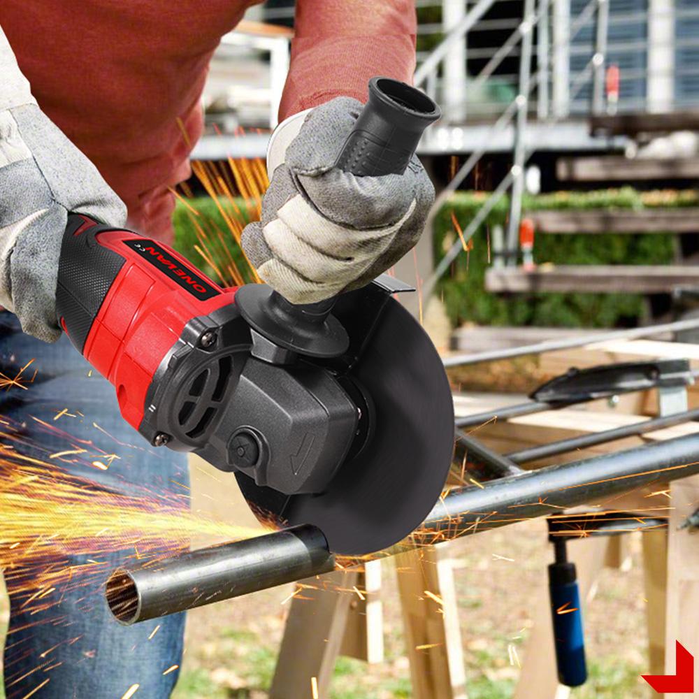 ONEVAN 125MM Brushless Electric Angle Grinder 2in1 Polishing  M14 Cutter Metal Wood Power Tool For Makita 18V Battery Pin