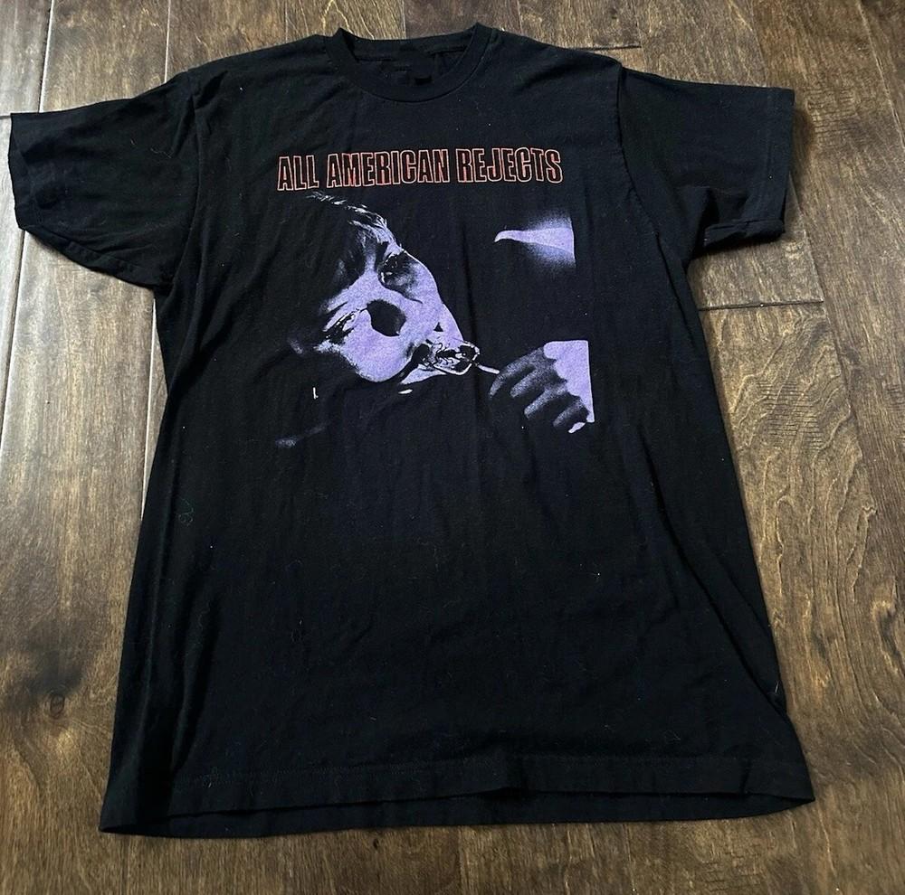 THE ALL AMERICAN REJECTS Band Black Color Full Size Shirt Unisex T-Shirt M