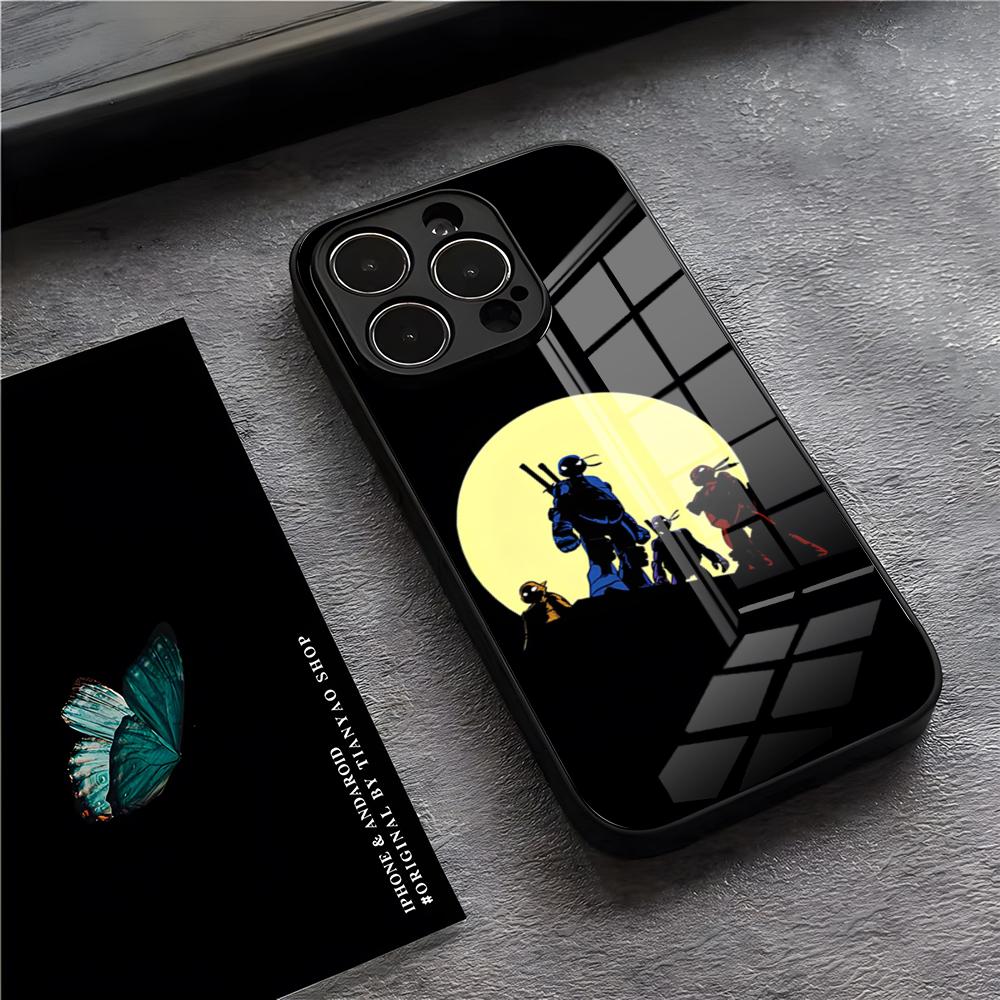 Teenage Mutant Ninja Turtles Phone Case For IPhone 17 Pro Max 15 Pro 16 14 Plus 12 13 Mini 11 Pro Shockproof Glass Cover
