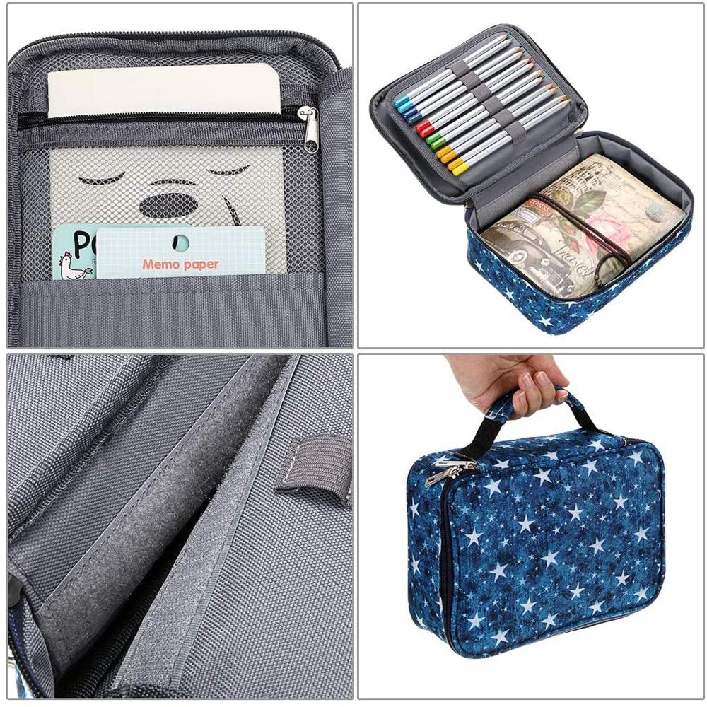 Case Removable Sleeves Pen Box High Capacity Pencil Pouch Pencil Case Pencil Bags Zipper Pen Bag