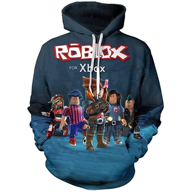 Trendy Roblox Youth Hooded Sweatshirt With Digital Print For Stylish Kids In Various Colors